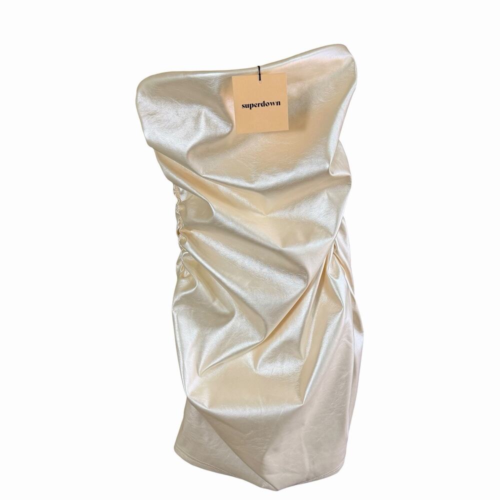 Superdown Arlo Strapless Mini Dress White Small Sexy Light Fairy Angelcore NWT